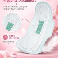 VelvetEase Cotton Sanitary Pads XL 6 Pads Pack