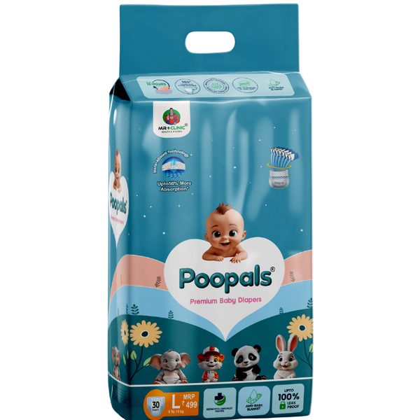 Poopals Premium Baby Diapers (L) L 30