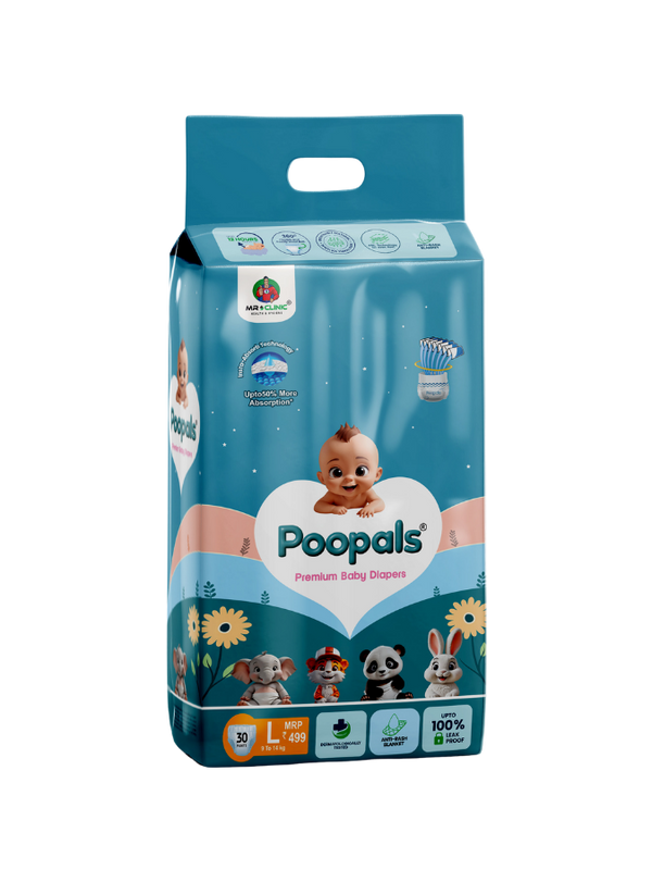 Poopals Premium Baby Diapers (S) L 30