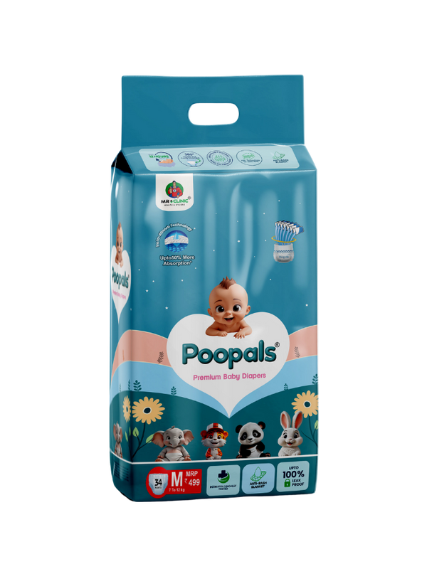 Poopals Premium Baby Diapers (XL) M 34