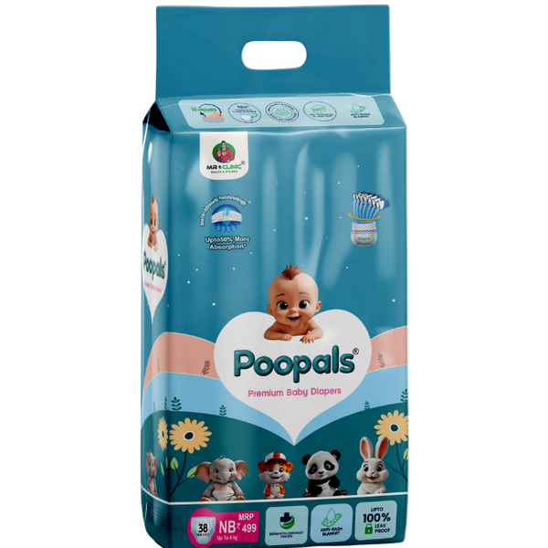 Poopals Premium Baby Diapers (NB) NB 38