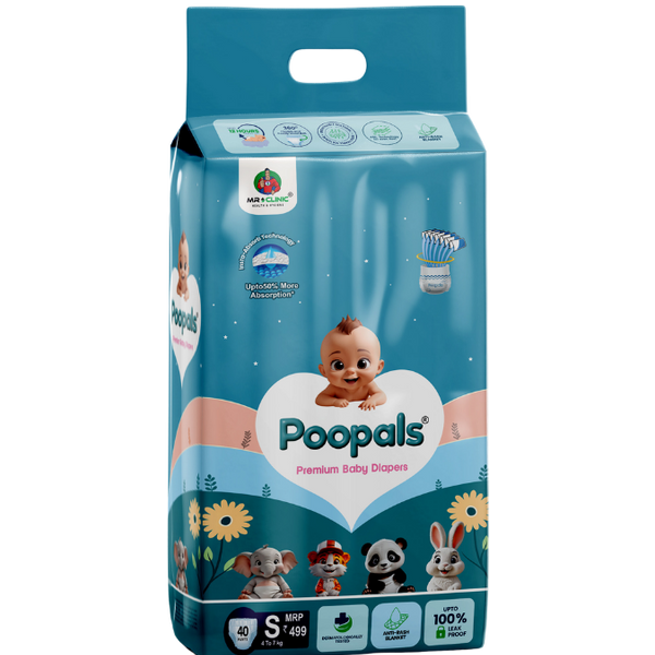 Poopals Premium Baby Diapers (S) S 40