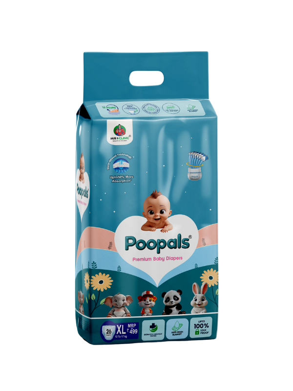 Poopals Premium Baby Diapers (M) XL 26