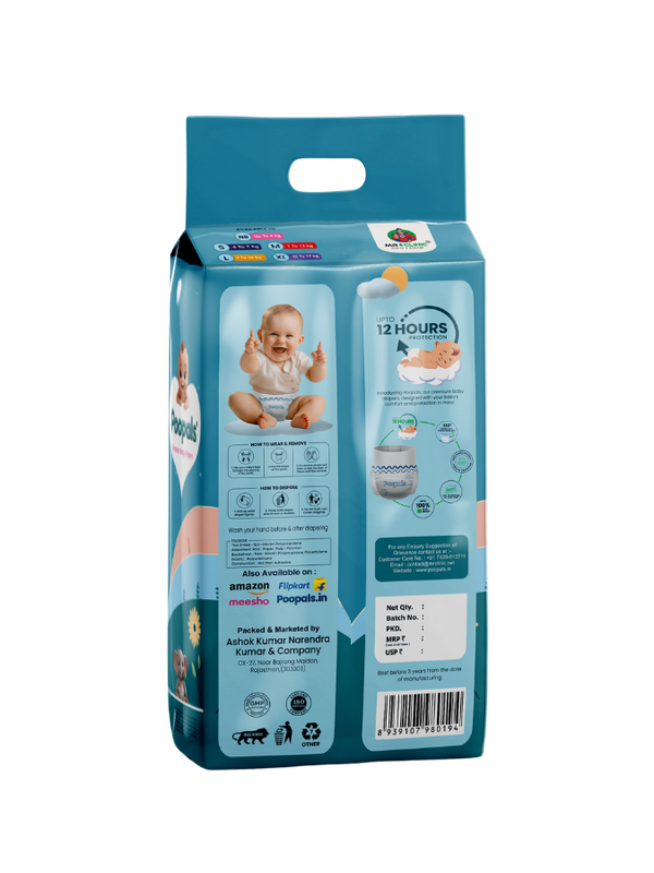 Poopals Premium Baby Diapers (NB)