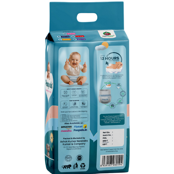 Poopals Premium Baby Diapers (L)