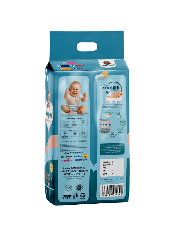 Poopals Premium Baby Diapers (XL)